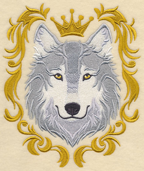 Wolf with Baroque Crown and Frame