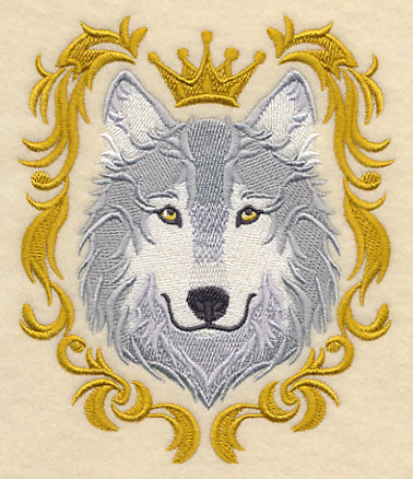 Wolf with Baroque Crown and Frame