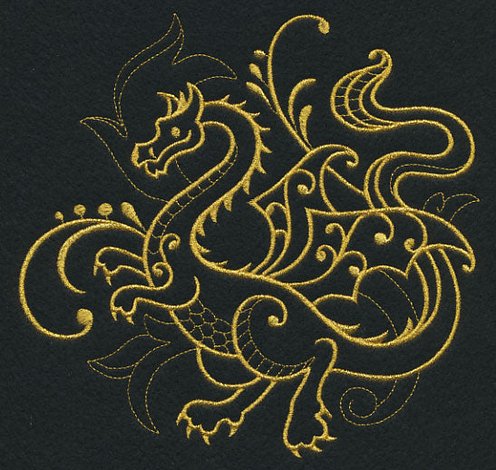 Dragon Filigree (Goldwork) – Embroidery Library