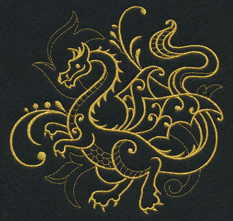 Dragon Filigree (Goldwork)