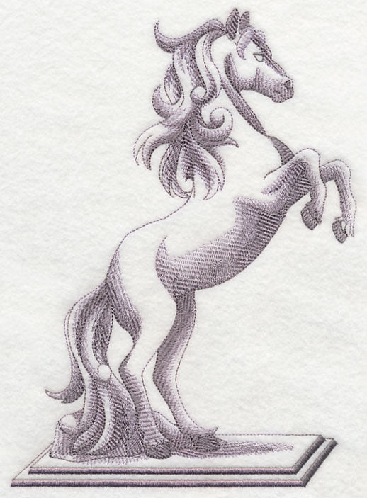 Rearing Horse on Plinth