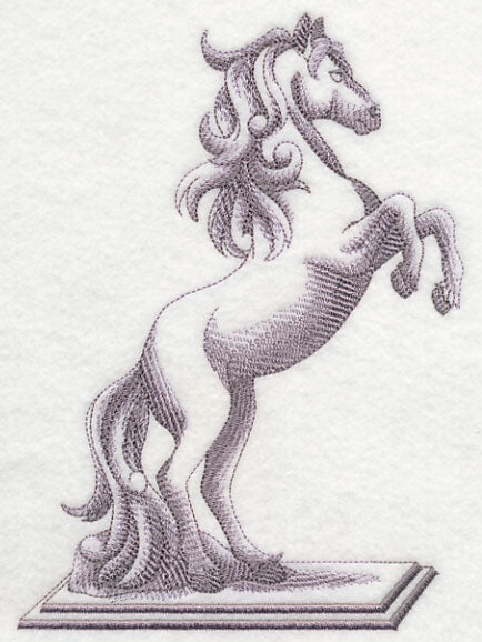 Rearing Horse on Plinth