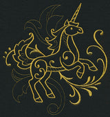 Unicorn Filigree (Goldwork)