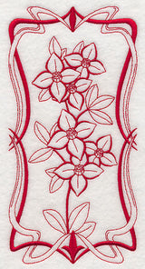 Australian Art Nouveau Boronia (Redwork)