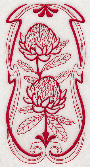 Australian Art Nouveau Waratah (Redwork)