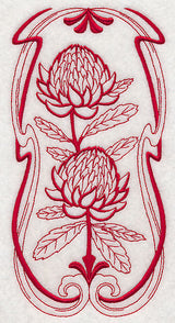Australian Art Nouveau Waratah (Redwork)