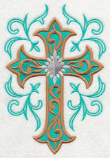 Cross and Filigree Swirls