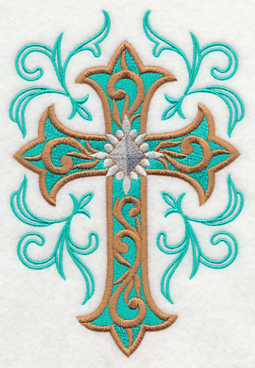 Cross and Filigree Swirls