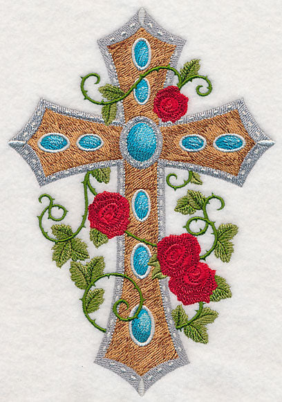 Cross and Winding Roses