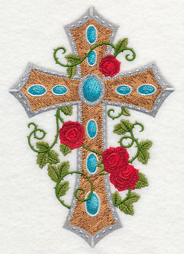 Cross and Winding Roses