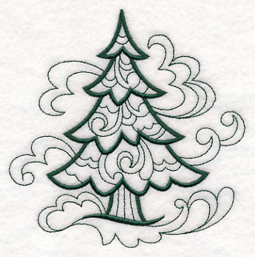 Doodle Pine Tree