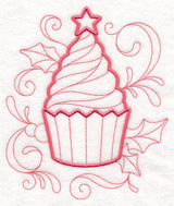 Doodle Christmas Cupcake