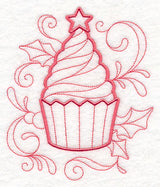 Doodle Christmas Cupcake