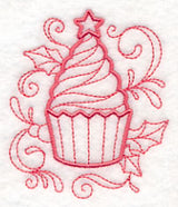 Doodle Christmas Cupcake