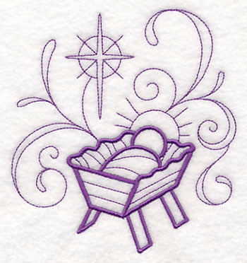 Doodle Jesus in Manger