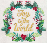 Joy to the World Wreath in Watercolor