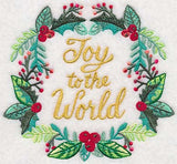 Joy to the World Wreath in Watercolor