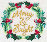 Merry & Bright Wreath in Watercolor