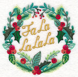 Fa La La Wreath in Watercolor