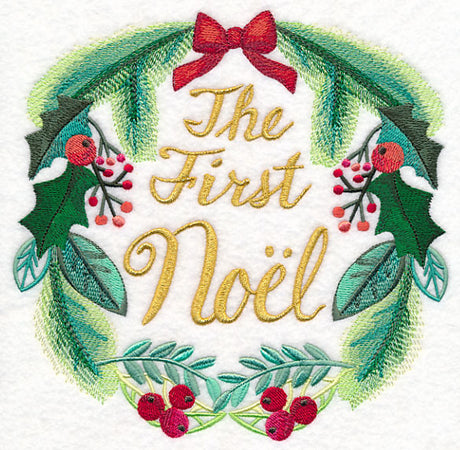 The First Noel Wreath in Watercolor