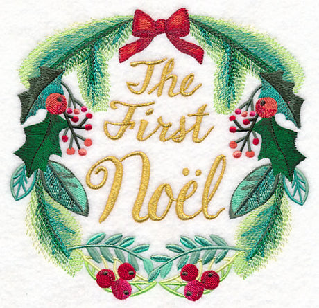 The First Noel Wreath in Watercolor