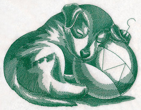 Puppy and Ornament Sketch