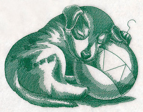 Puppy and Ornament Sketch