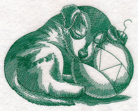 Puppy and Ornament Sketch