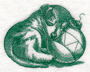 Puppy and Ornament Sketch