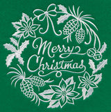 Merry Christmas Medallion (Whitework)