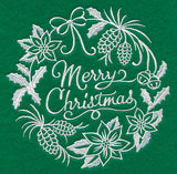 Merry Christmas Medallion (Whitework)