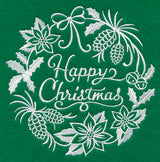 Happy Christmas Medallion (Whitework)