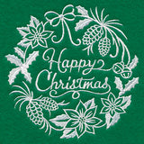 Happy Christmas Medallion (Whitework)