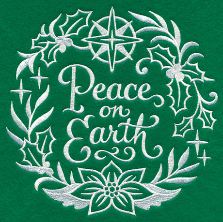 Peace on Earth Medallion (Whitework)
