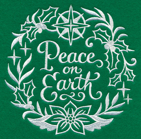 Peace on Earth Medallion (Whitework)