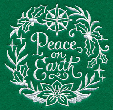 Peace on Earth Medallion (Whitework)
