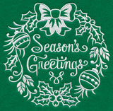 Season's Greetings Medallion (Whitework)