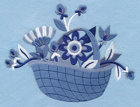 Midwinter Blues Bouquet Basket