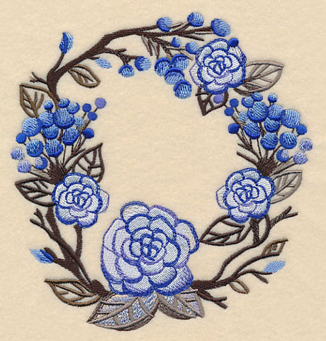 Wintry Flower Wreath in Watercolor