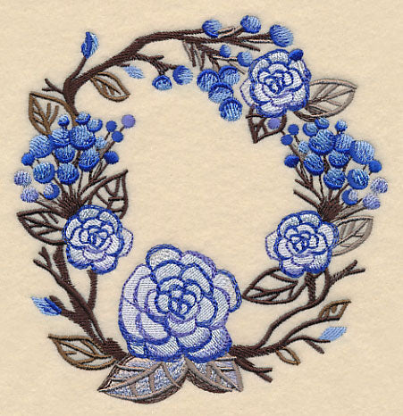 Wintry Flower Wreath in Watercolor