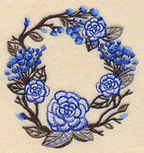 Wintry Flower Wreath in Watercolor