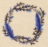 Wintry Feather Wreath in Watercolor