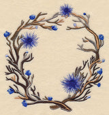 Wintry Branches Wreath in Watercolor