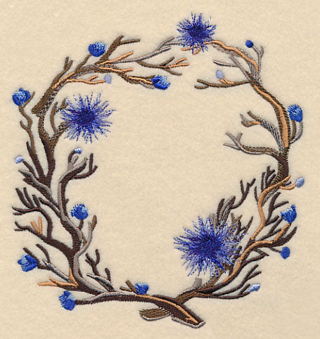 Wintry Branches Wreath in Watercolor