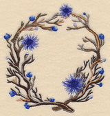 Wintry Branches Wreath in Watercolor