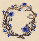 Wintry Branches Wreath in Watercolor
