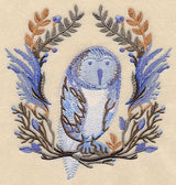 Wintry Owl Wreath in Watercolor