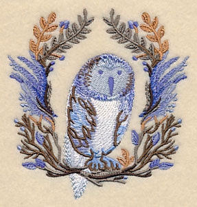 Wintry Owl Wreath in Watercolor