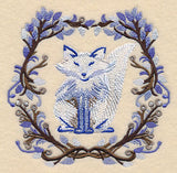 Wintry Fox Wreath in Watercolor