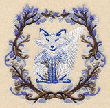 Wintry Fox Wreath in Watercolor